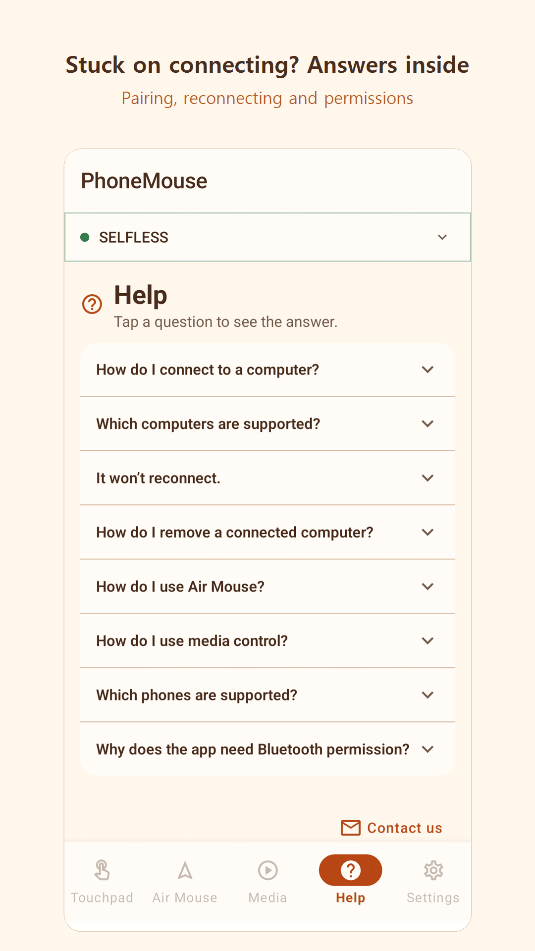 In-app guide — PhoneMouse