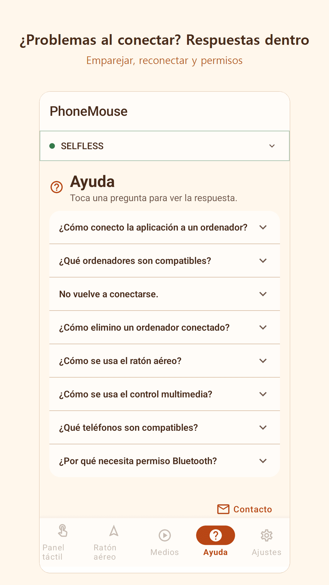 Guía integrada — PhoneMouse